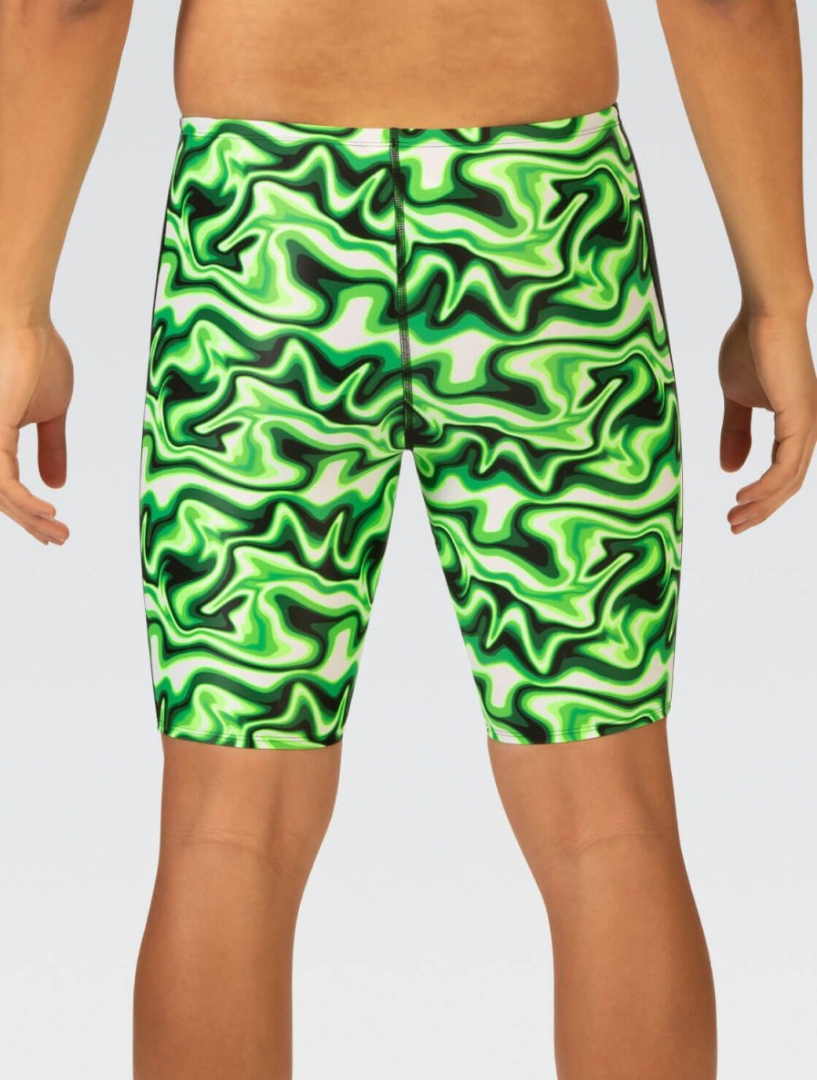 Mænd Dolfin Swimwear Konkurencedragter | Xtrasleek Surge Green Spliced Jammer Badedragt Til Maend