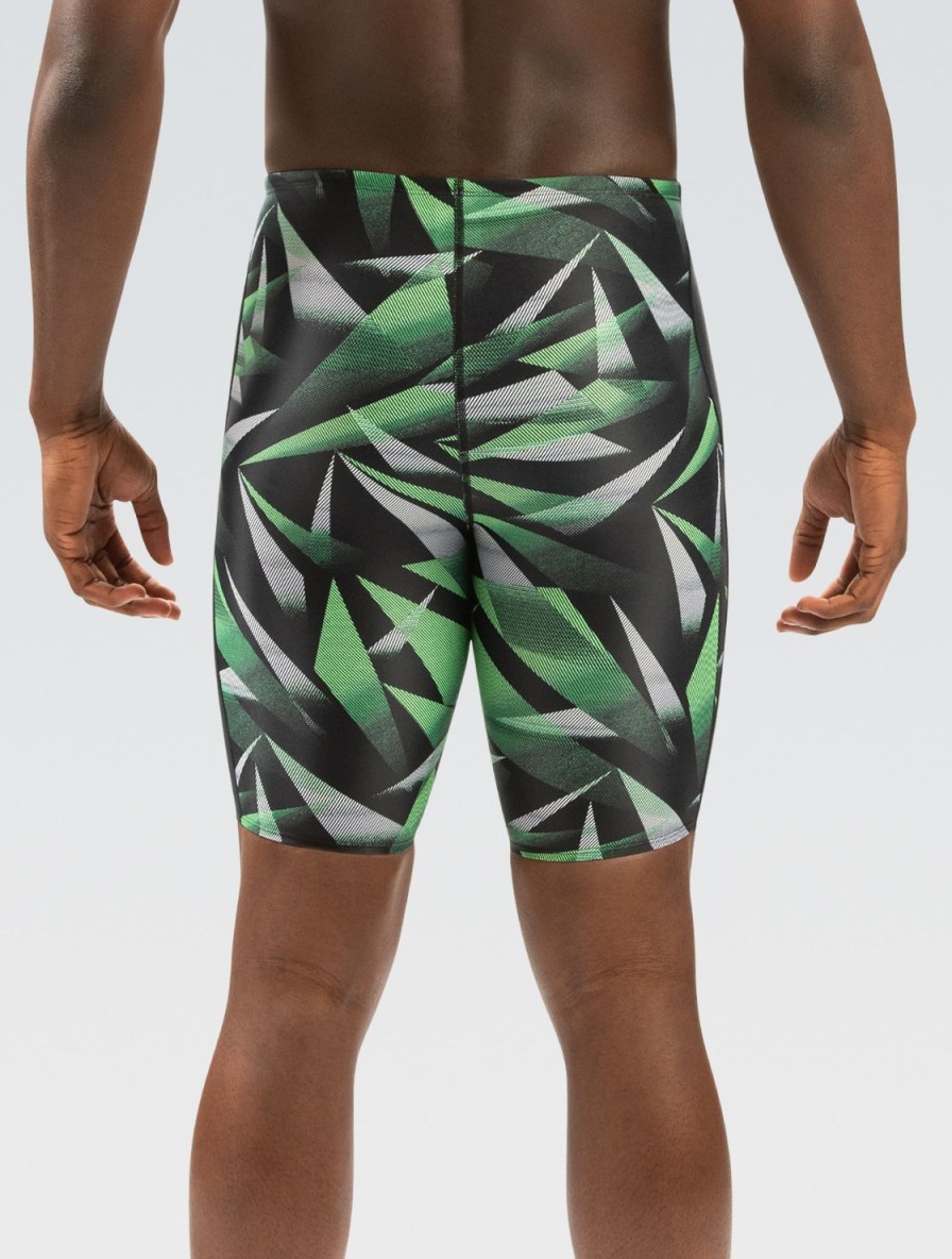 Mænd Dolfin Swimwear Konkurencedragter | Xtrasleek Galactic Green Spliced Jammer Badedragt Til Maend