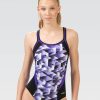 Kvinde Dolfin Swimwear Konkurencedragter | Reliance Kvinde Molten Purple Dbx Back One Piece Badedragt