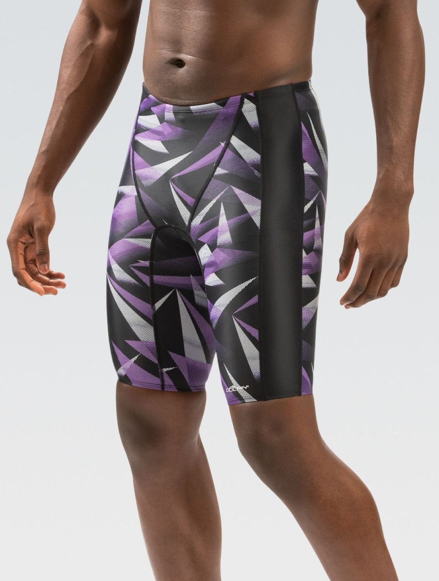 Mænd Dolfin Swimwear Konkurencedragter | Xtrasleek Galactic Purple Spliced Jammer Badedragt Til Maend