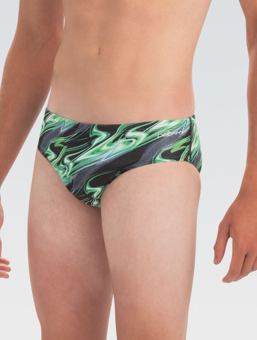 Mænd Dolfin Swimwear Konkurencedragter | Maends Reliance Inferno Green All-Over Racer