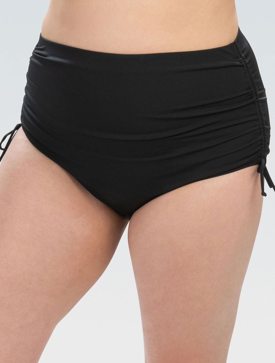 Kvinder Dolfin Swimwear Separater | Kvinder Aquashape Sort Justerbar Hojtaljet Moderat Brief Badedragt Underdel