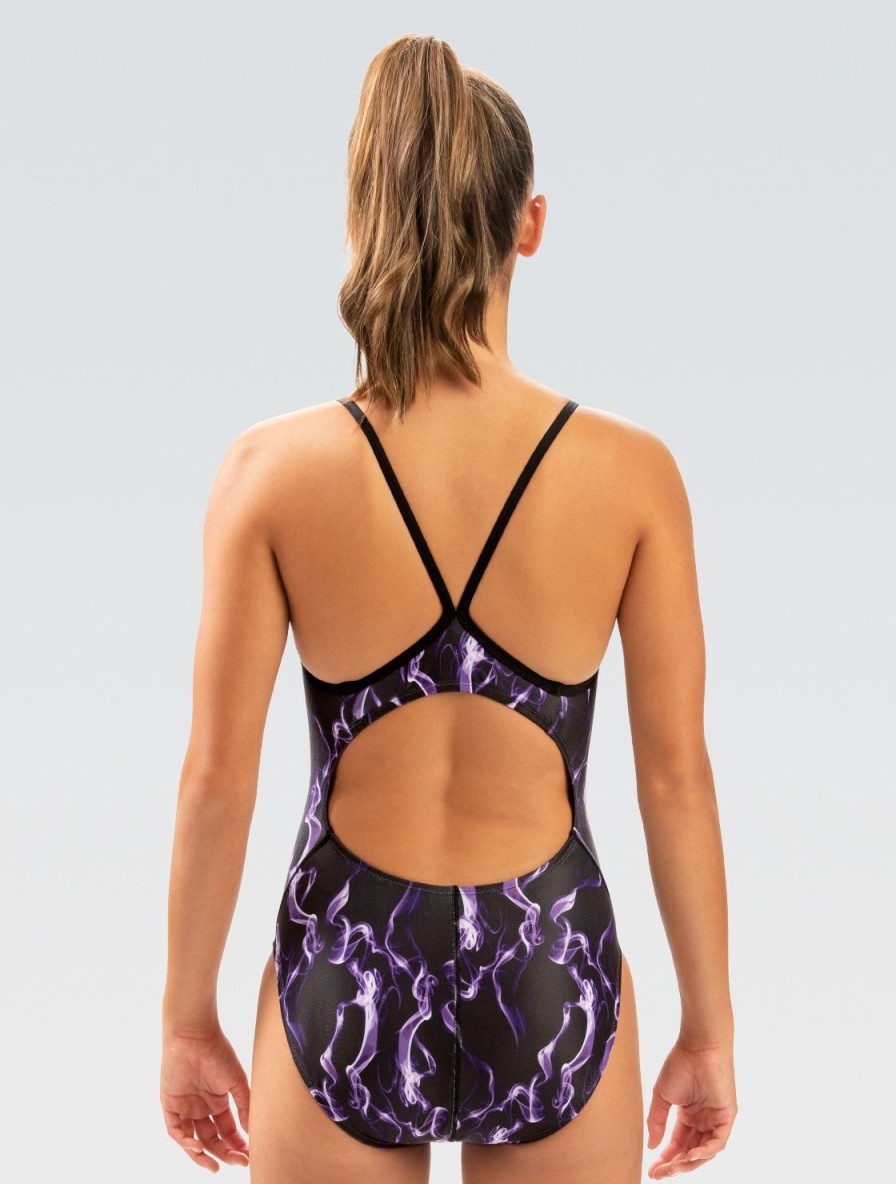 Kvinde Dolfin Swimwear Konkurencedragter | Reliance Kvinde Vapor Purple V Back One Piece Badedragt