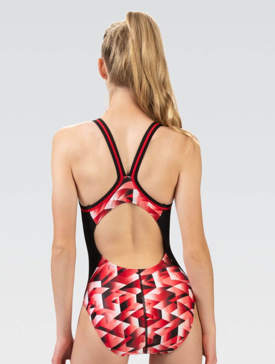 Kvinde Dolfin Swimwear Konkurencedragter | Reliance Kvinde Molten Red Dbx Back One Piece Badedragt