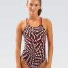 Kvinde Dolfin Swimwear Konkurencedragter | Reliance Kvinde Atomic Red Double X Back One Piece Badedragt