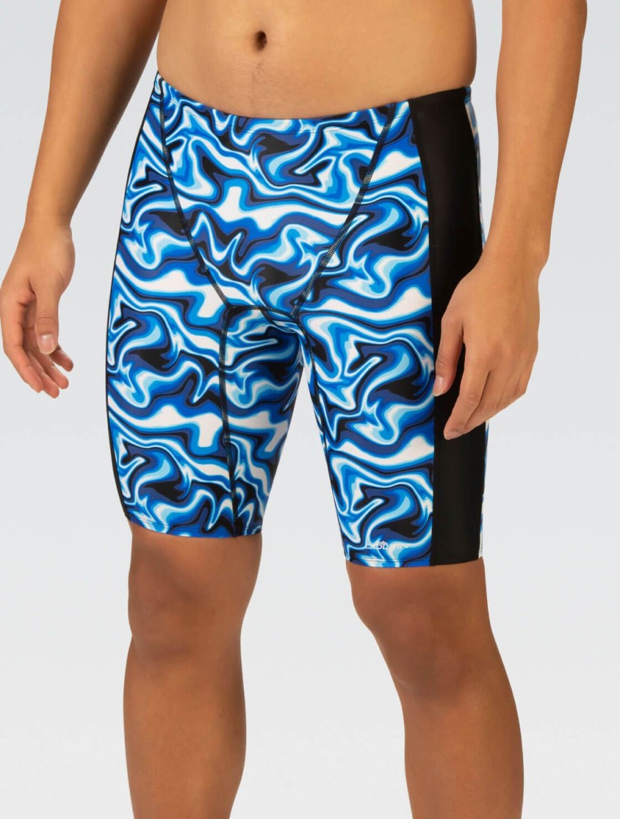 Mænd Dolfin Swimwear Konkurencedragter | Xtrasleek Surge Bla Splejset Jammer Badedragt Til Maend