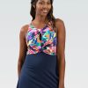 Kvinder Dolfin Swimwear Svømmekjoler | Kvinde Aquashape Knot Front Svommekjole: Las Palmas