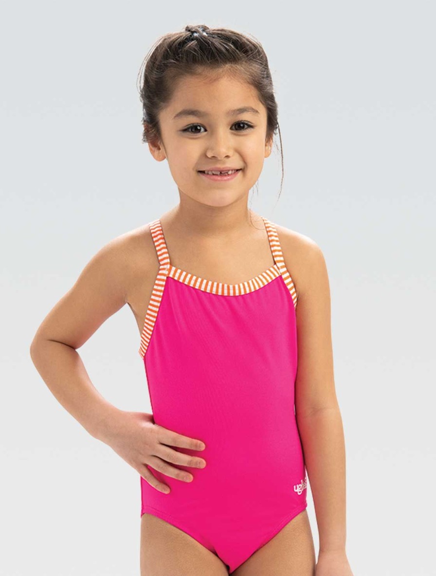 Kvinder Dolfin Swimwear One Pieces | Girls Uglies Pink Criss-Cross Back One Piece Badedragt