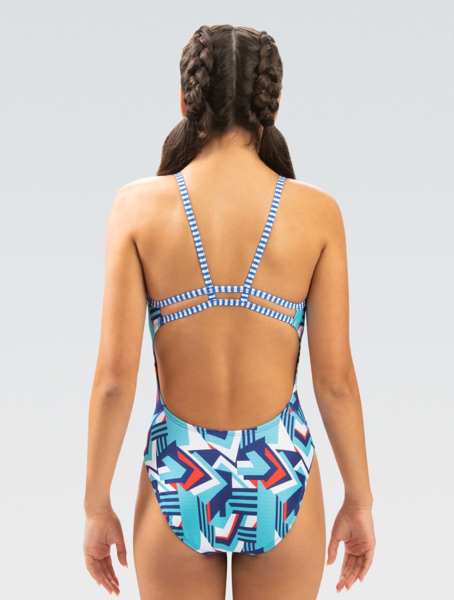 Kvinde Dolfin Swimwear One Pieces | Uglies Kvinde Deco Dance Double Strap Back One Piece Badedragt