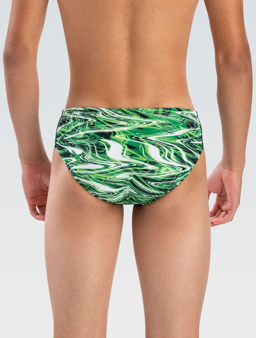 Mænd Dolfin Swimwear Konkurencedragter | Reliance Jet Stream Gron All-Over Racer-Badedragt Til Maend