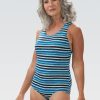 Kvinde Dolfin Swimwear One Pieces | Kvinders Aquashape Harbor Print Konservativ One Piece