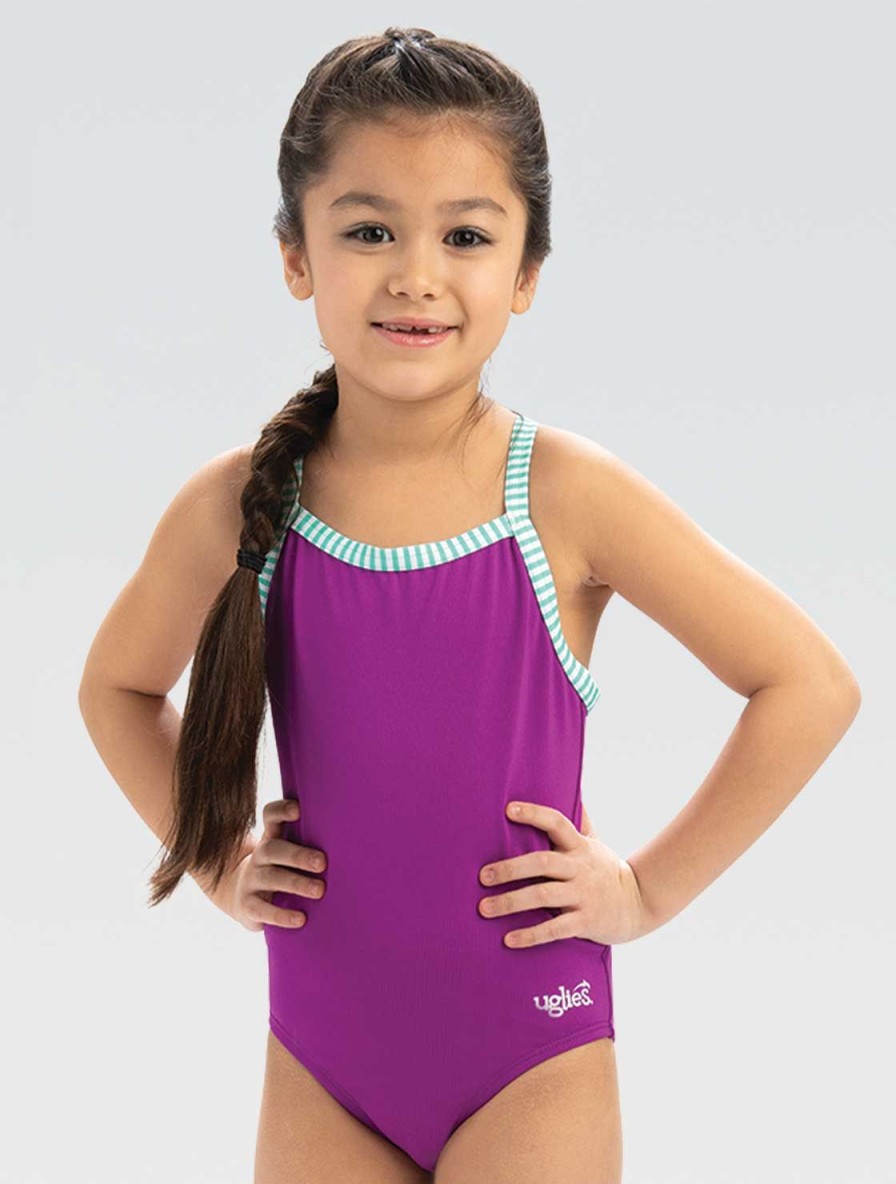 Kvinder Dolfin Swimwear One Pieces | Girls Uglies Lilla Criss-Cross Back One Piece Badedragt