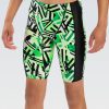 Mænd Dolfin Swimwear Konkurencedragter | Xtrasleek Tectonic Green Spliced Jammer Badedragt Til Maend