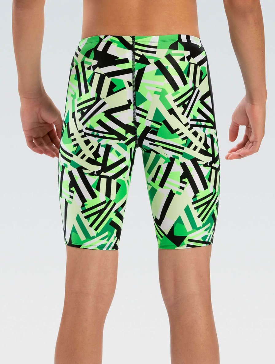 Mænd Dolfin Swimwear Konkurencedragter | Xtrasleek Tectonic Green Spliced Jammer Badedragt Til Maend