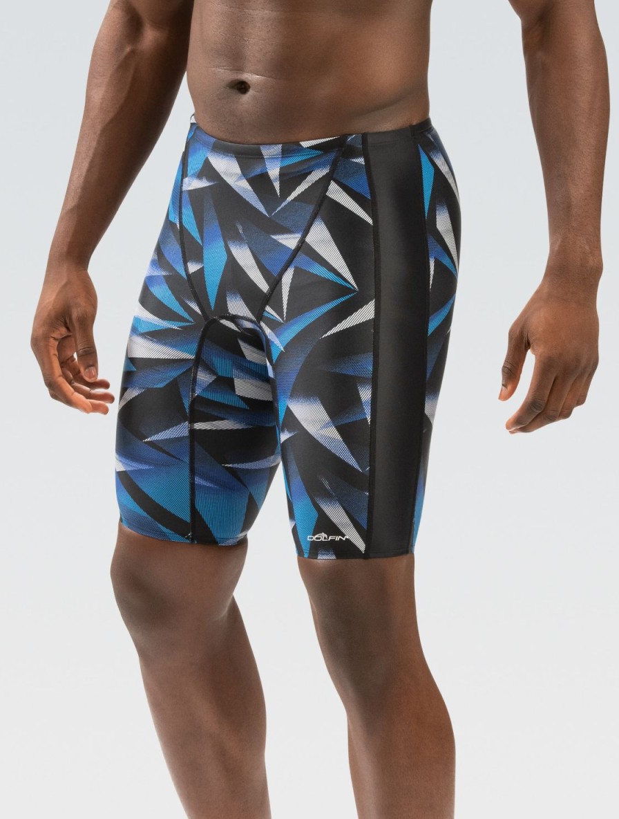 Mænd Dolfin Swimwear Konkurencedragter | Xtrasleek Galactic Blue Spliced Jammer Badedragt Til Maend