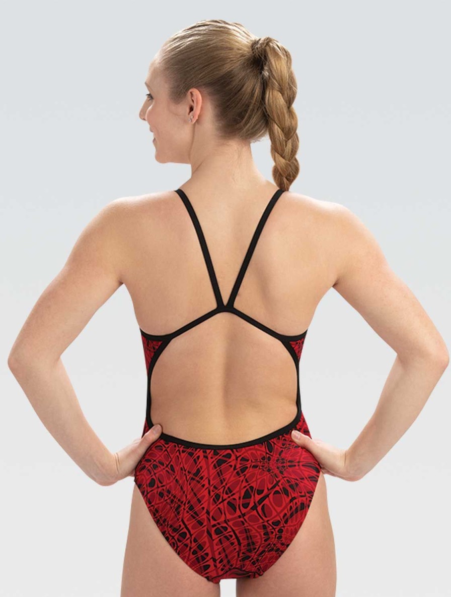 Kvinde Dolfin Swimwear Konkurencedragter | Kvinde Reliance Red Energy String Back One Piece Badedragt