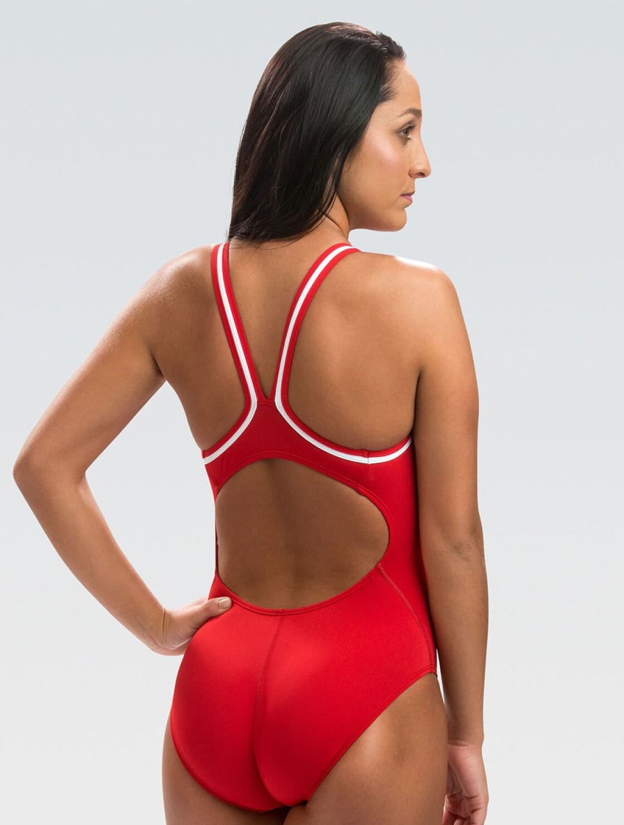 Kvinde Dolfin Swimwear Vægtudstyr | Women'S Reliance Red Guard Dbx Back 1-Piece