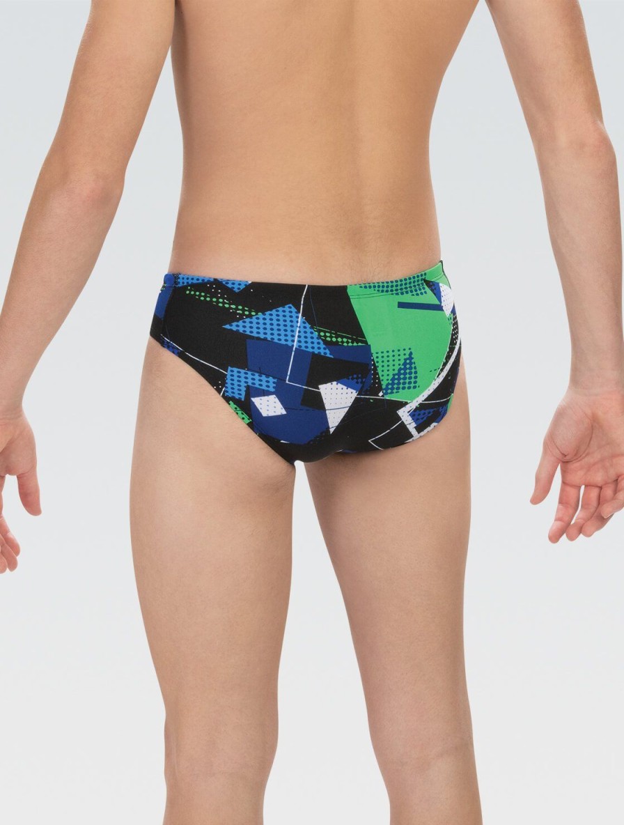 Mænd Dolfin Swimwear Konkurencedragter | Reliance Herre Renegade Bla Og Gron All-Over Racer Badedragt