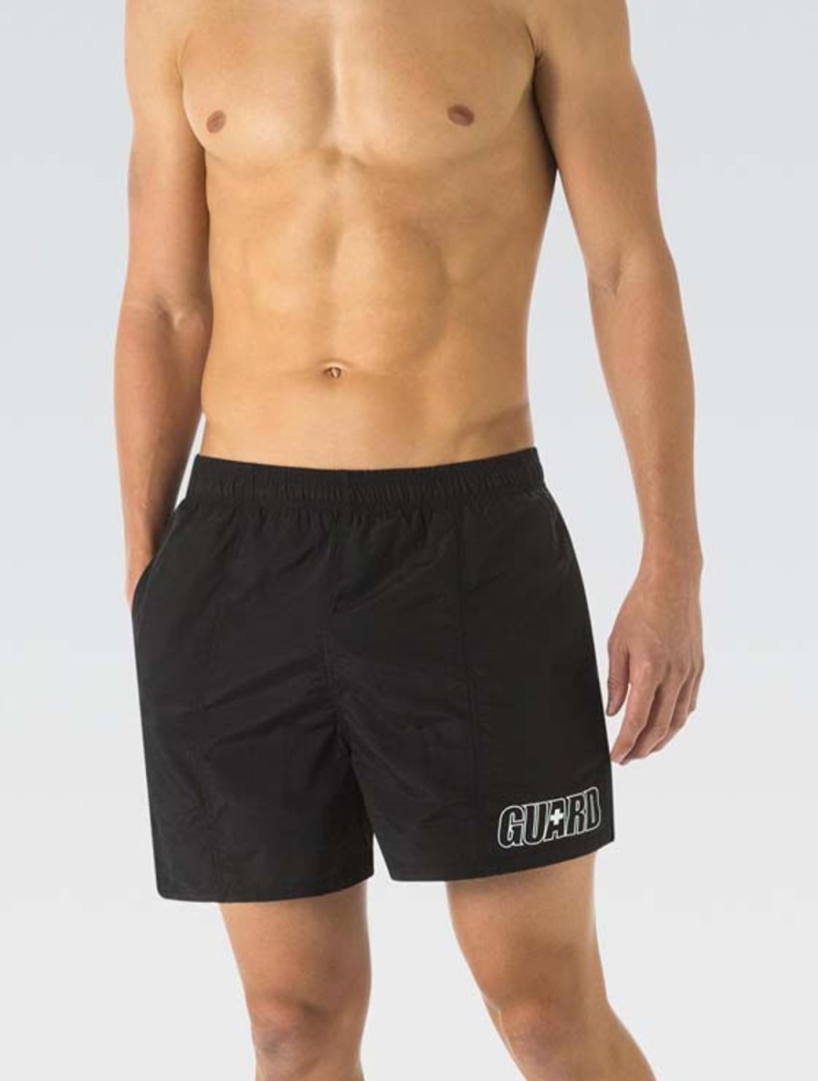 Here Dolfin Swimwear Vægtudstyr | Herre Guard Solid Black 5 Tommer Water Shorts