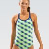 Kvinde Dolfin Swimwear Konkurencedragter | Xtrasleek Kvindeekkolod Bla Gron Dbx One Piece Badedragt