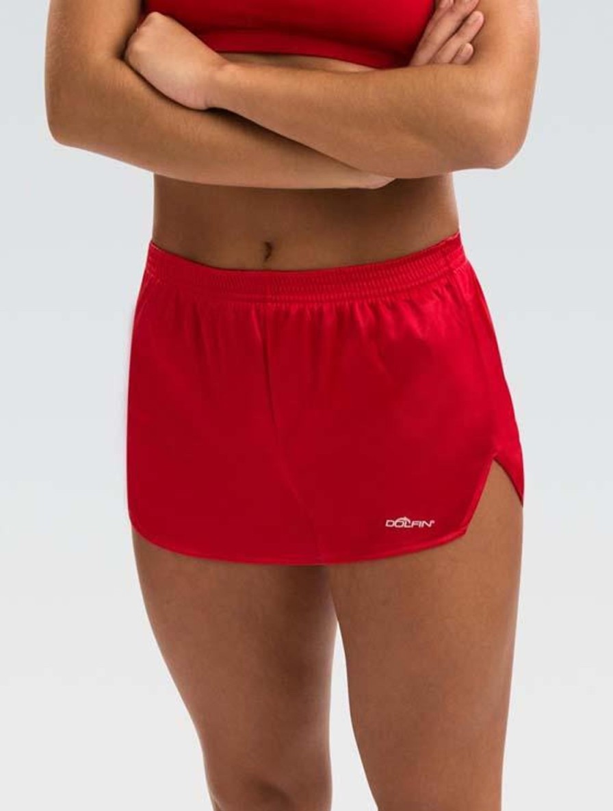 Kvinde Dolfin Swimwear Træningsdragter | Ensfarvet Rod Cover-Up Shorts Til Kvinder