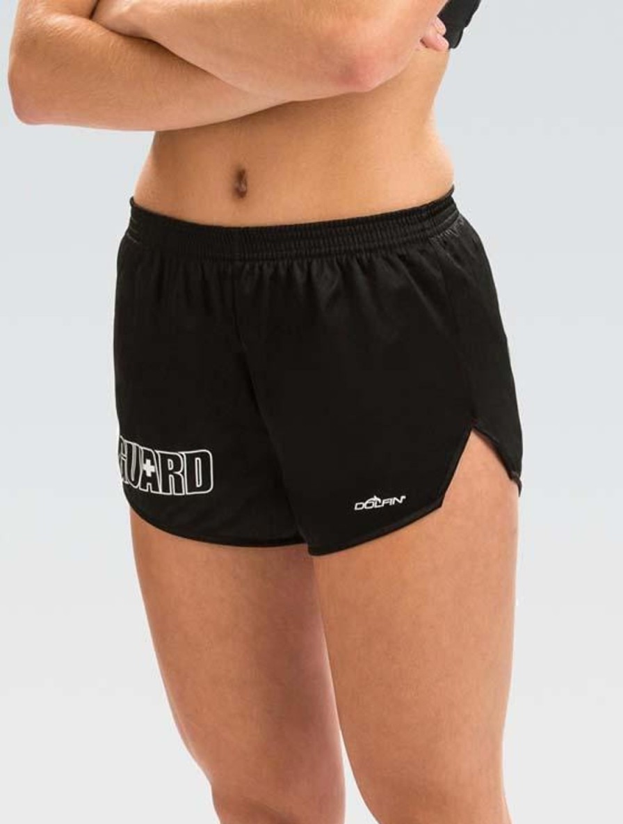 Kvinde Dolfin Swimwear Vægttøj | Solid Black Guard Cover-Up Shorts Til Kvinder