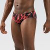 Mænd Dolfin Swimwear Konkurencedragter | Reliance Herre All Over Vapor Red Printed Racer Badedragt