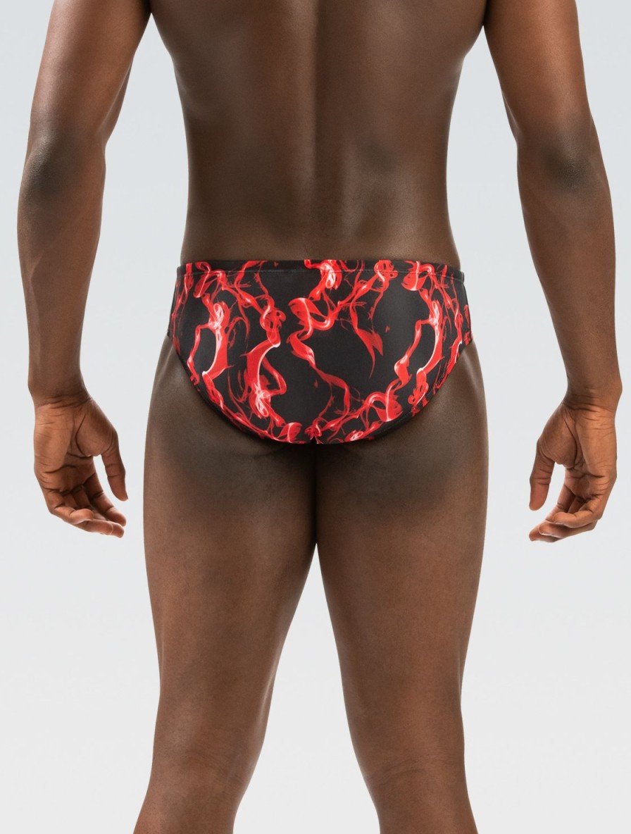 Mænd Dolfin Swimwear Konkurencedragter | Reliance Herre All Over Vapor Red Printed Racer Badedragt