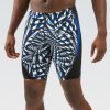 Mænd Dolfin Swimwear Konkurencedragter | Reliance Herre Atomic Blue Printed Color Block Jammer Badedragt