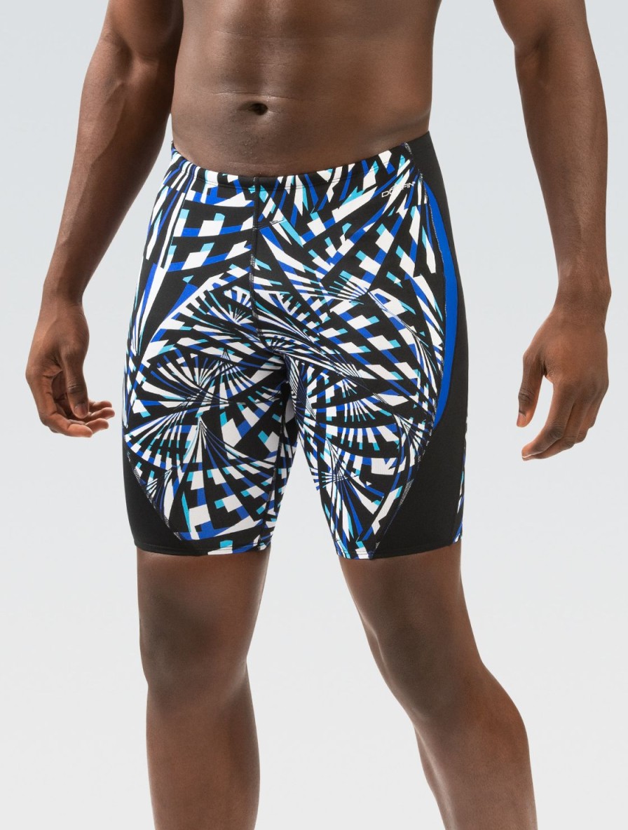 Mænd Dolfin Swimwear Konkurencedragter | Reliance Herre Atomic Blue Printed Color Block Jammer Badedragt