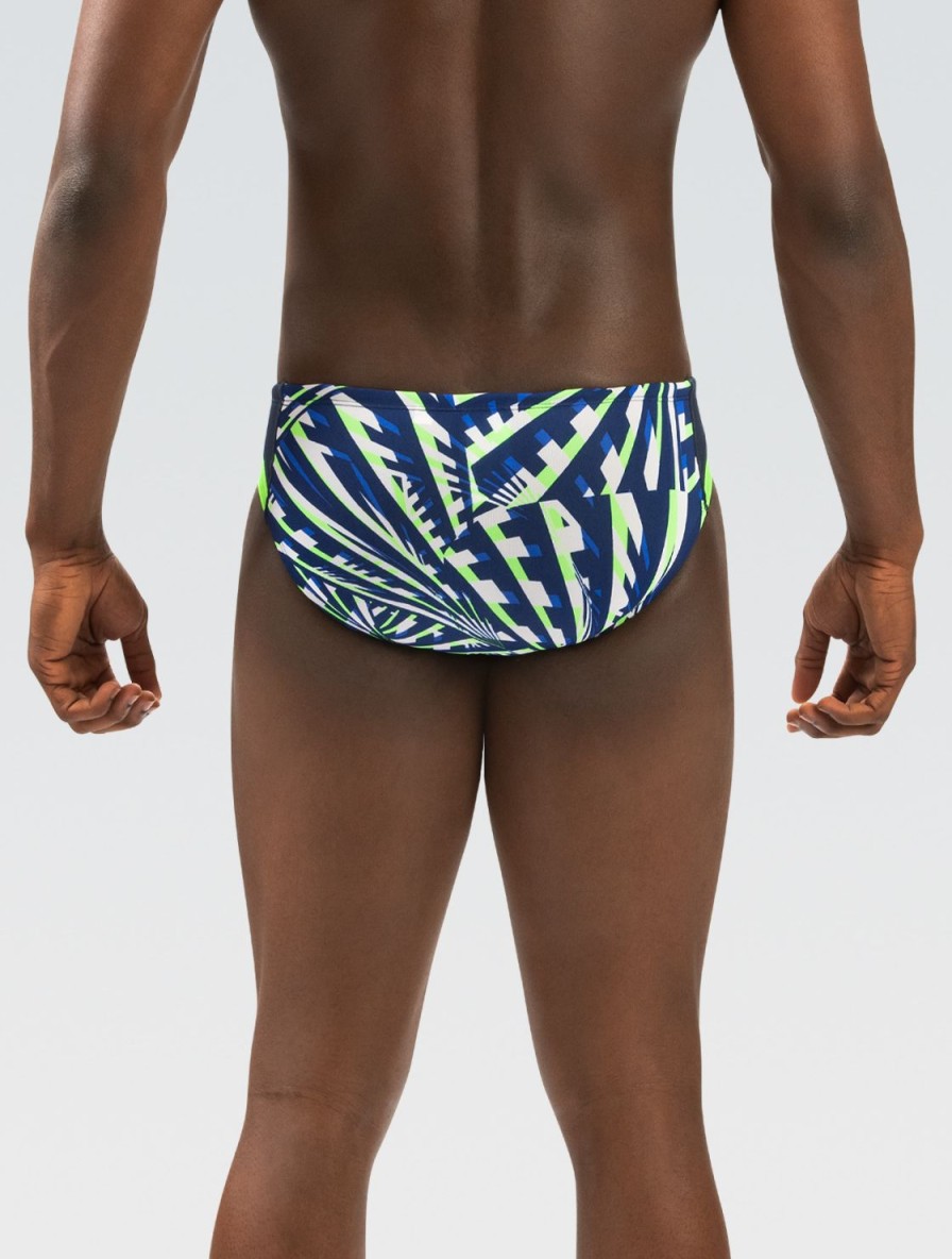 Mænd Dolfin Swimwear Konkurencedragter | Reliance Herre Atomic Blagron Printet Farve Block Racer Badedragt