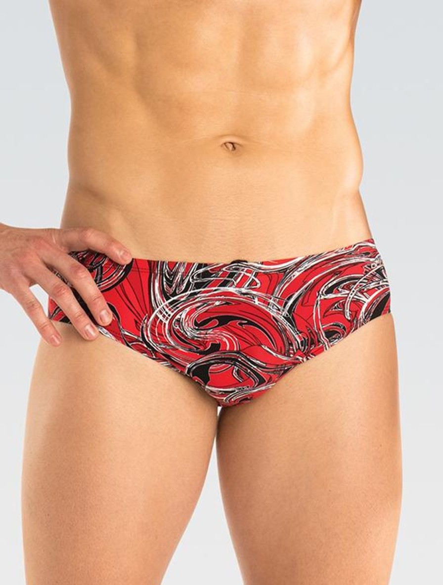 Mænd Dolfin Swimwear Konkurencedragter | Herre Graphlite Series Red Tidal Wave All-Over Racer