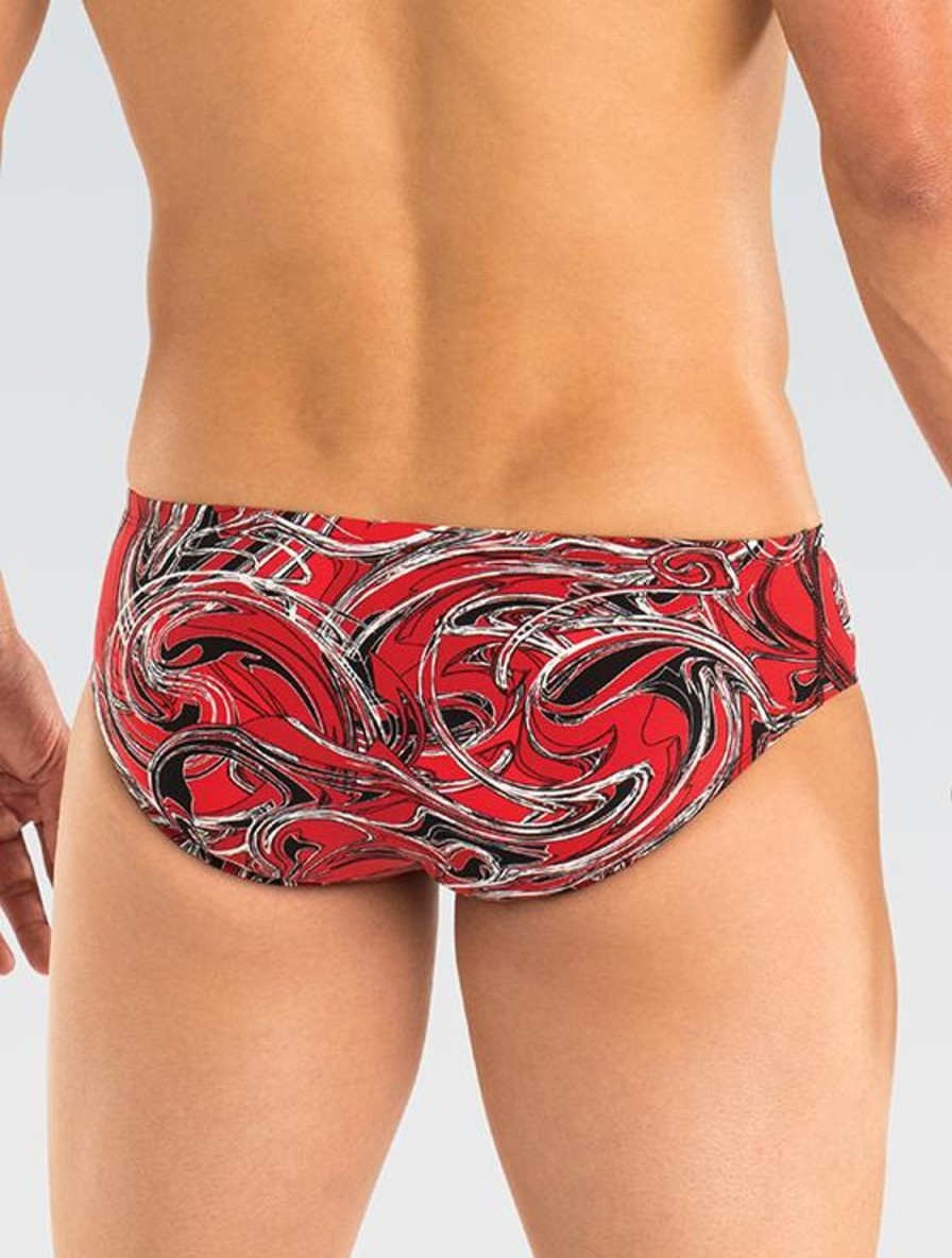 Mænd Dolfin Swimwear Konkurencedragter | Herre Graphlite Series Red Tidal Wave All-Over Racer