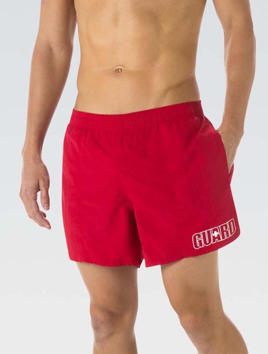 Here Dolfin Swimwear Vægtudstyr | Herre Guard Solid Red 5 Tommer Water Shorts