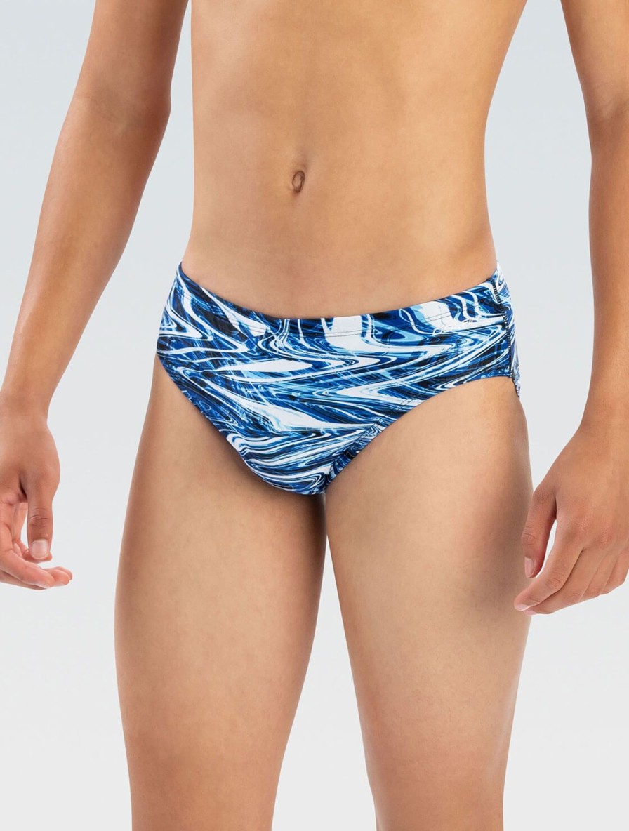 Mænd Dolfin Swimwear Konkurencedragter | Reliance Jet Stream Bla All-Over Racer-Badedragt Til Maend