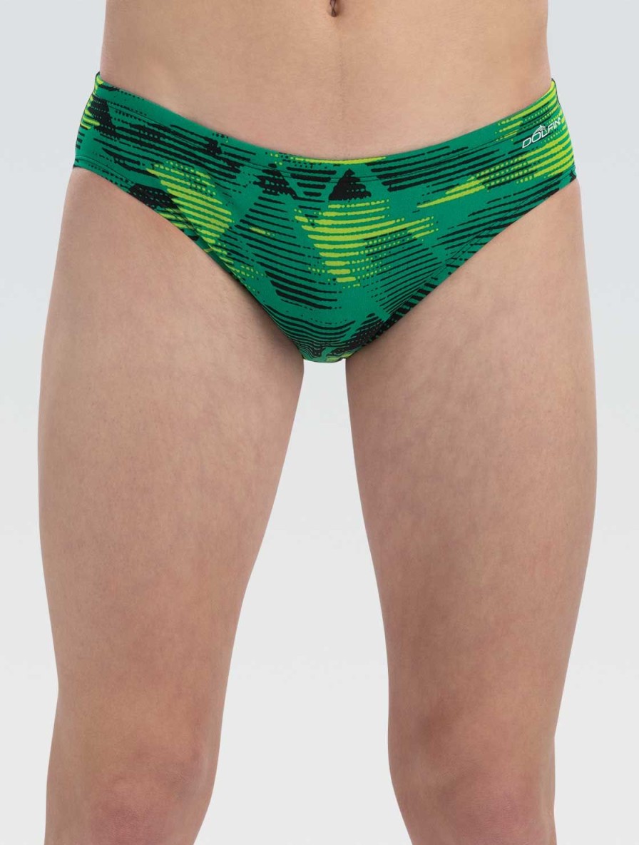 Mænd Dolfin Swimwear Konkurencedragter | Reliance Green Eclipse All-Over Racer Til Maend