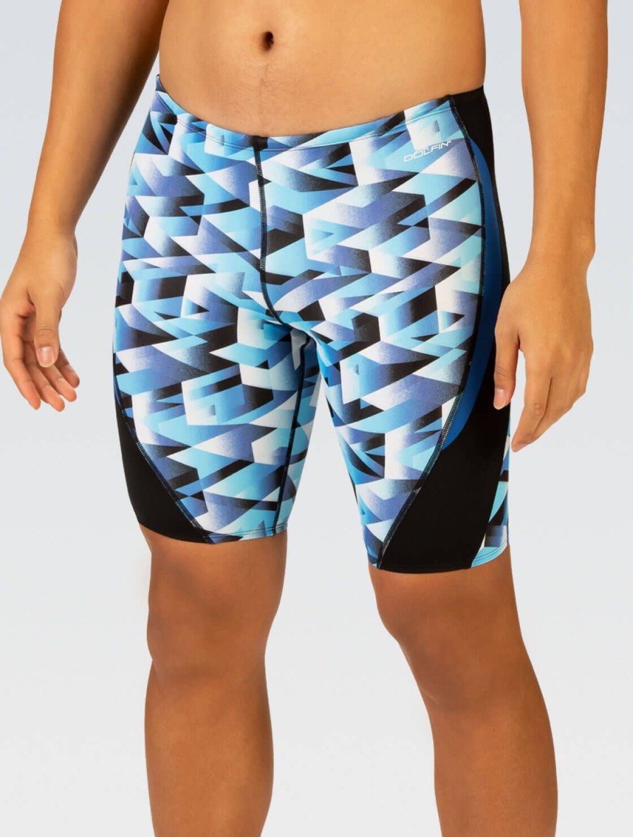 Here Dolfin Swimwear Konkurencedragter | Reliance Maends Molten Blue Printed Jammer Badedragt