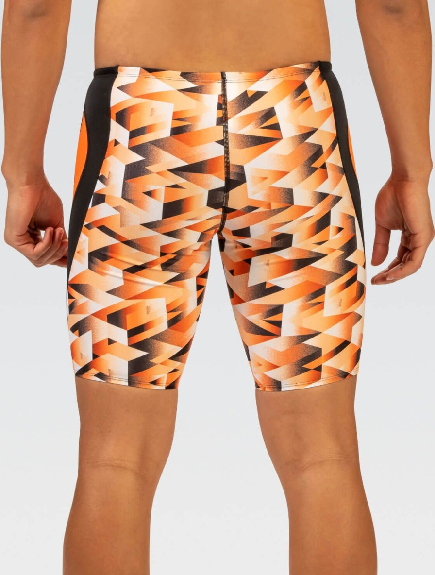 Here Dolfin Swimwear Konkurencedragter | Reliance Badedragt Med Smeltet Orange Print Til Maend