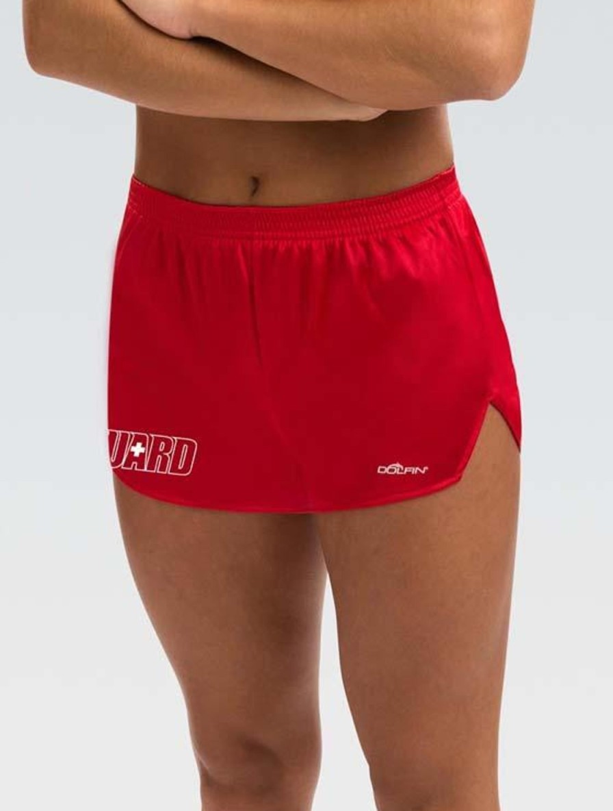 Kvinde Dolfin Swimwear Vægttøj | Solid Red Guard Cover-Up Shorts Til Kvinder