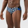 Mænd Dolfin Swimwear Konkurencedragter | Reliance Herre Atomic Blue Printed Color Block Racer Badedragt