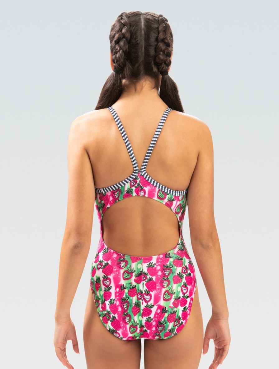 Kvinde Dolfin Swimwear One Pieces | Uglies Kvinde Very Berry V Back One Piece Badedragt