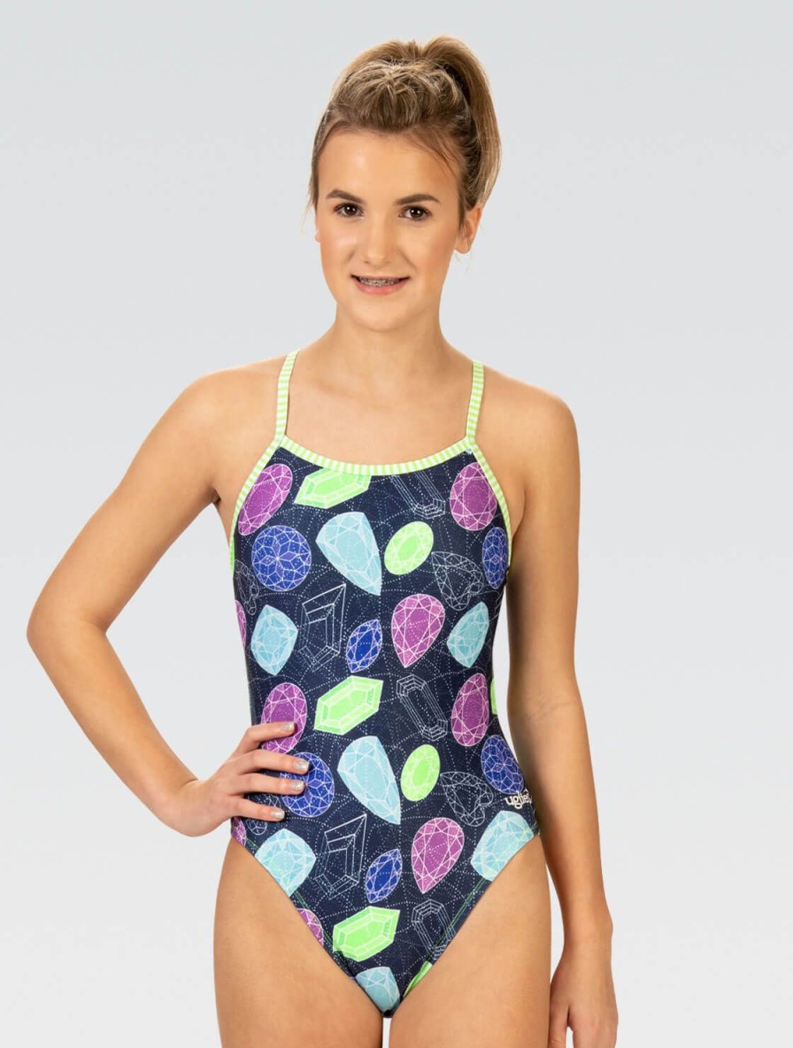 Kvinde Dolfin Swimwear One Pieces | Uglies Kvinde Gemstruck Double Strap Back One Piece Badedragt