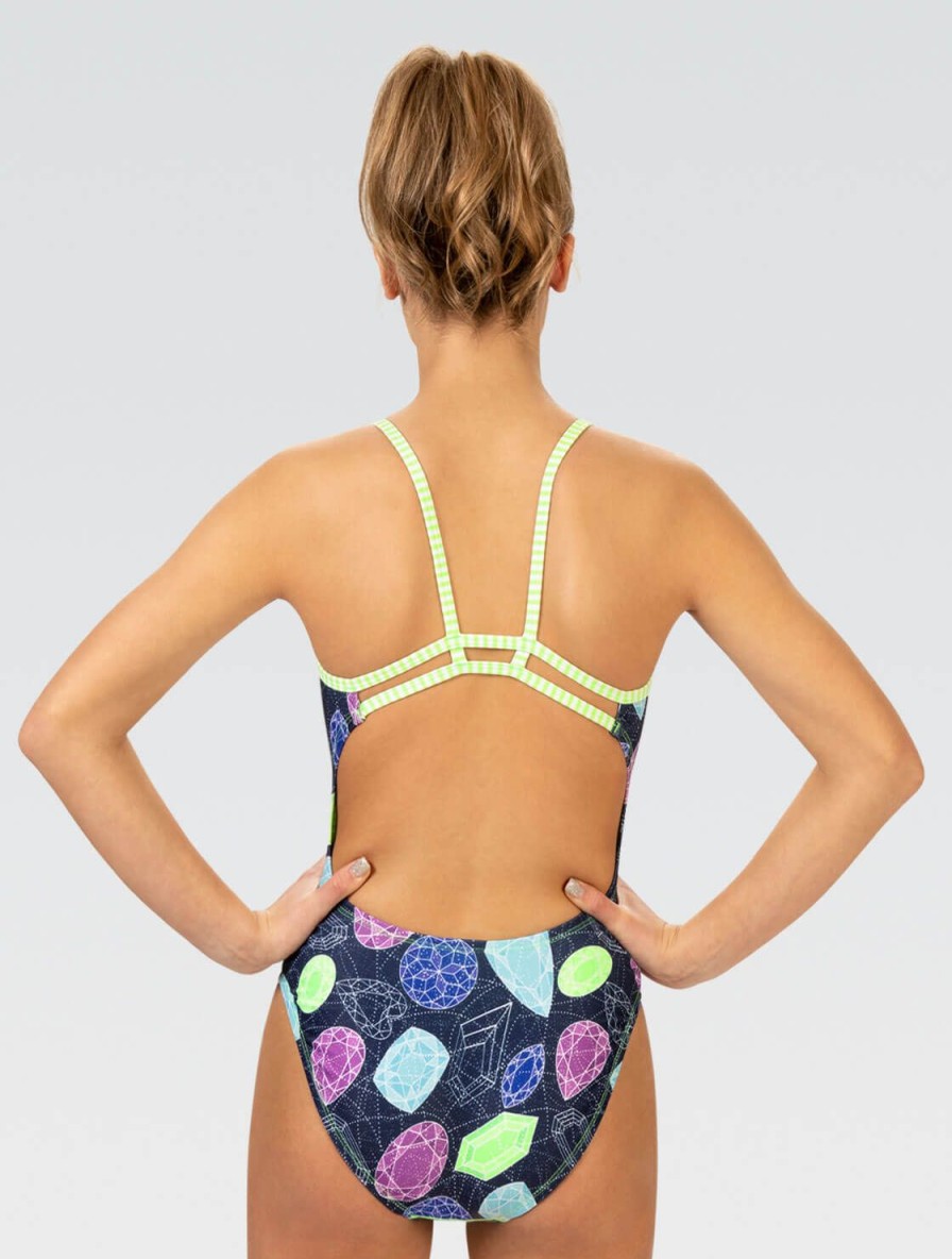 Kvinde Dolfin Swimwear One Pieces | Uglies Kvinde Gemstruck Double Strap Back One Piece Badedragt