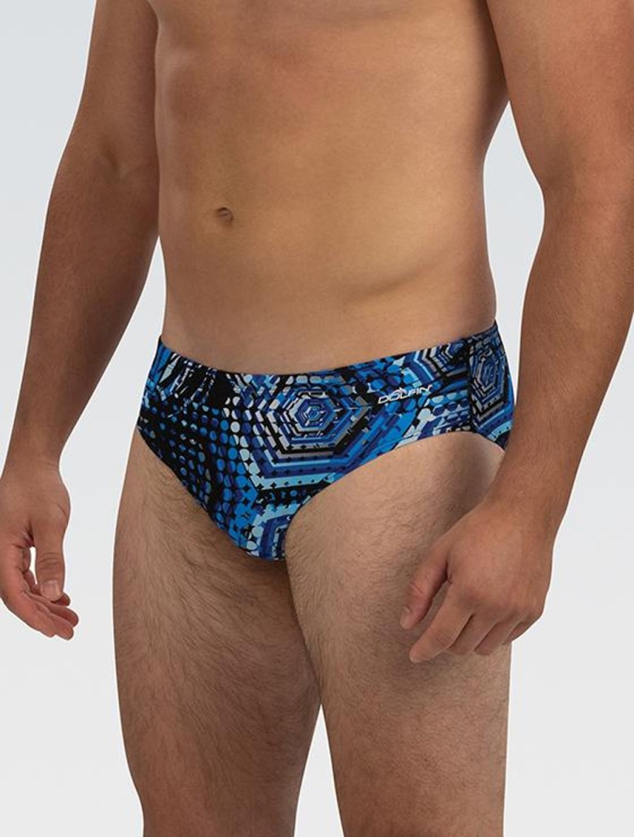 Mænd Dolfin Swimwear Konkurencedragter | Maend Reliance Hive All-Over Racer - Bla