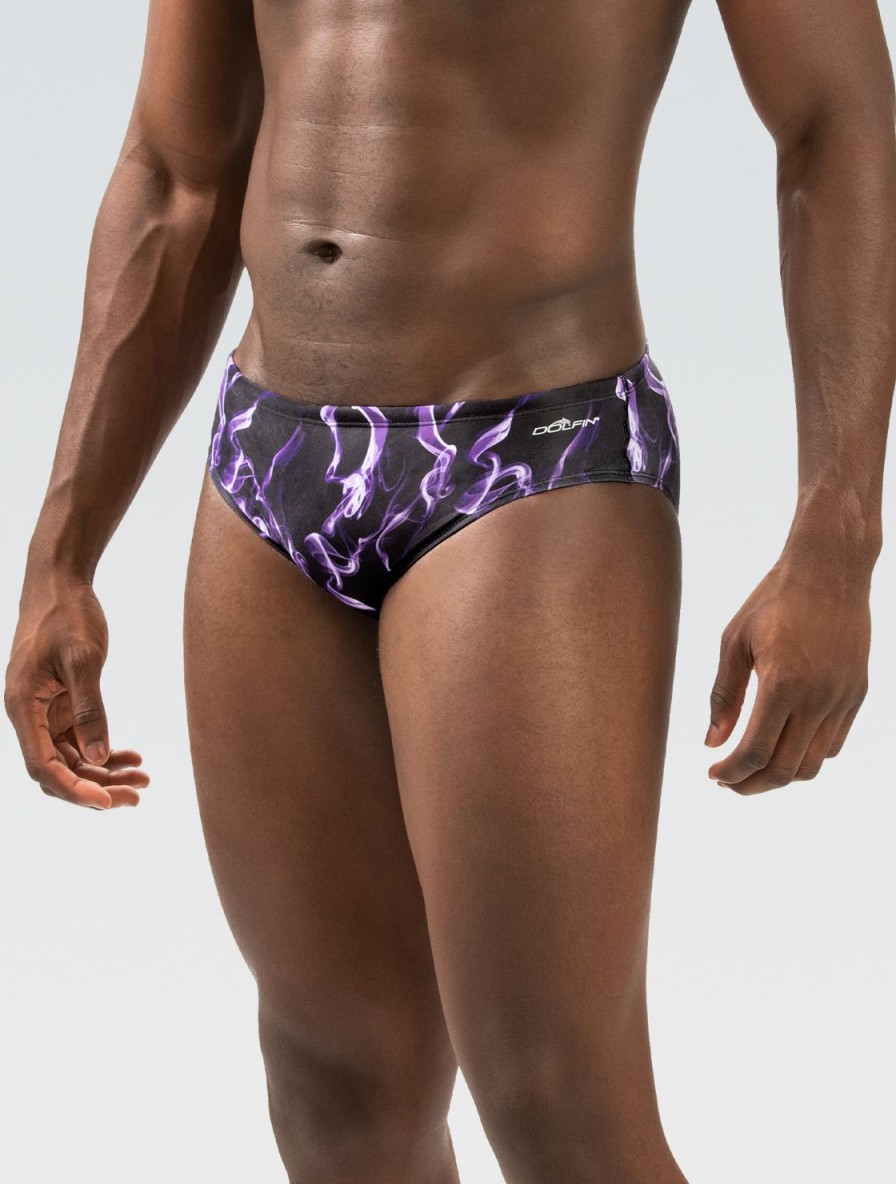 Mænd Dolfin Swimwear Konkurencedragter | Reliance Herre All Over Vapor Purple Printet Racer-Badedragt