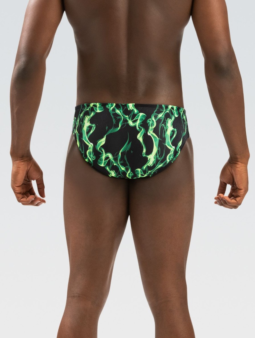 Mænd Dolfin Swimwear Konkurencedragter | Reliance Herre All Over Vapor Green Printet Racer Badedragt