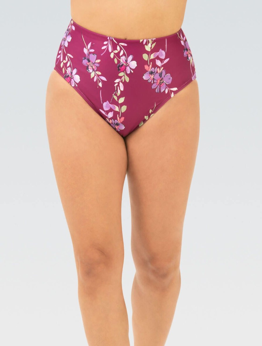 Kvinder Dolfin Swimwear Separater | Kvinders Aquashape Hojtaljede Moderne Trusse: Blossom