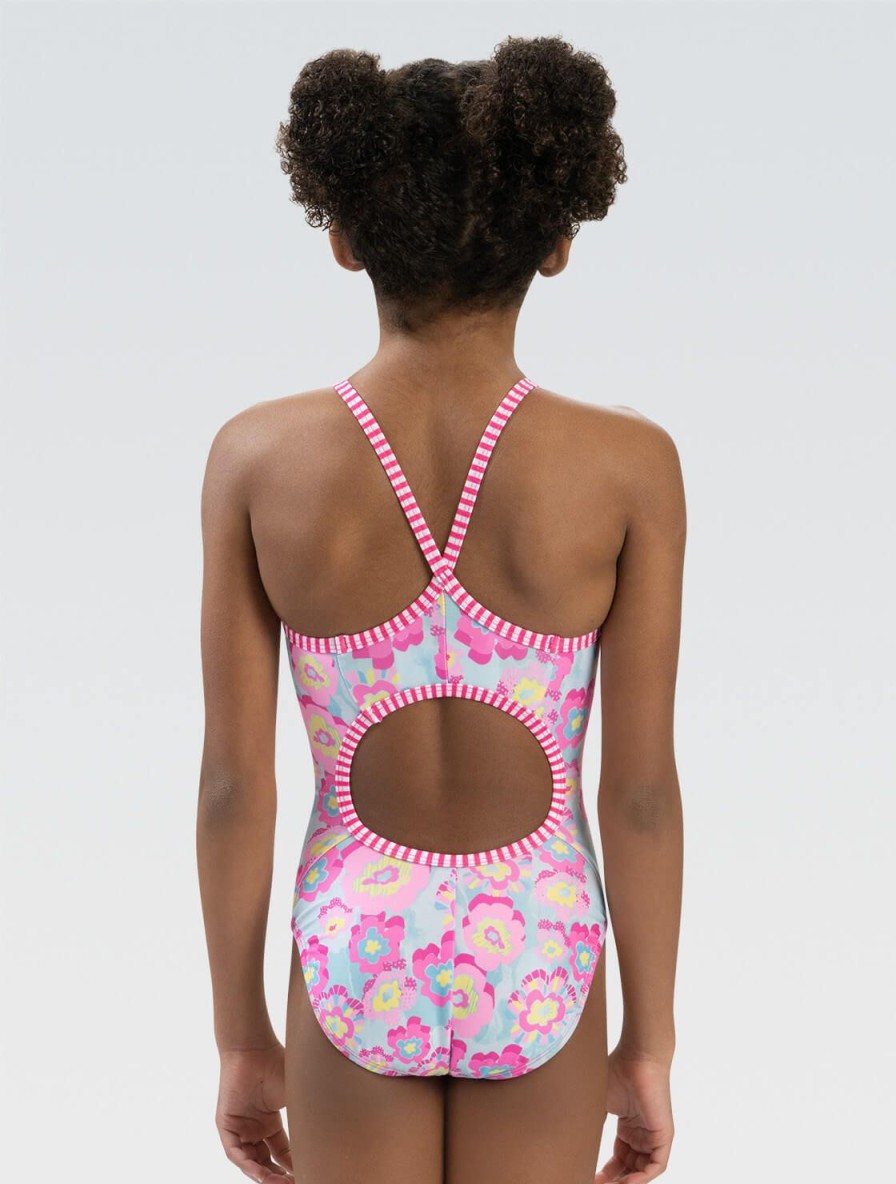 Kvinder Dolfin Swimwear One Pieces | Girls' Uglies Noglehul Back One Piece: Valmuer