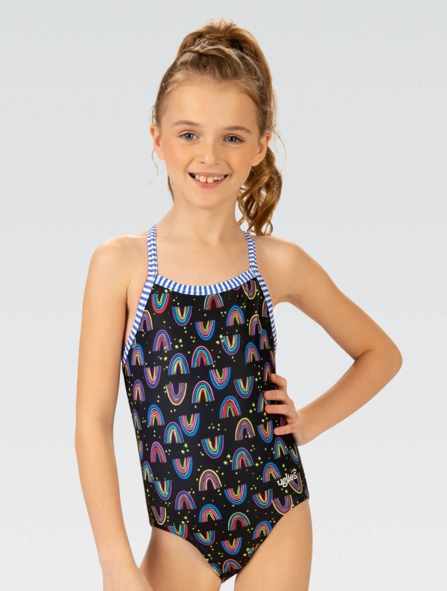 Kvinder Dolfin Swimwear One Pieces | Uglies Girls Be Happy Criss-Cross Back One Piece Badedragt