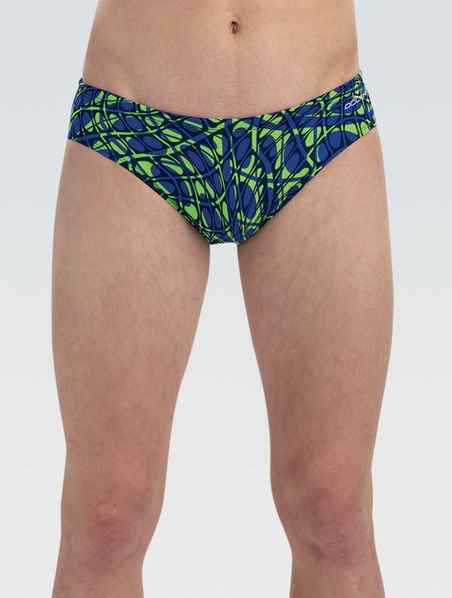 Mænd Dolfin Swimwear Konkurencedragter | Maends Reliance Blue/Green Energy All-Over Racer